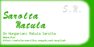 sarolta matula business card